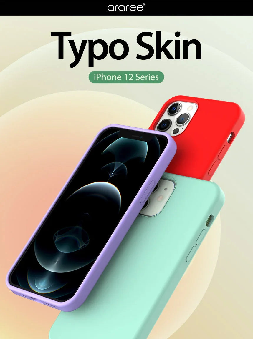 Araree Typo Skin Case For iPhone 12 Pro Max - Red - Tashqila Araree Typo Skin Case For iPhone 12 Pro Max - Red - Tashqila